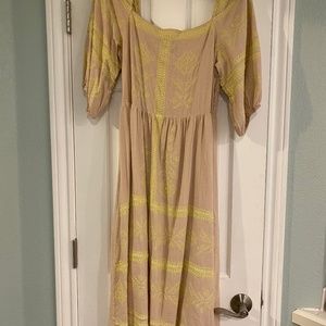 Strut & Bolt Embroidered Midi Dress